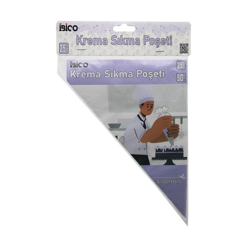 NAYLON 25CM 50PCS KREMA SIKMA POŞETİ TORBASI (4604)