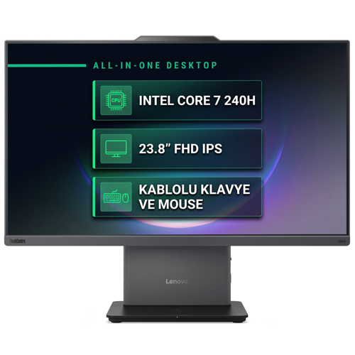 ThinkCentre Neo 50a G5 Intel Core 7 240H 16GB 512GB SSD 23.8" Fdos All In One 12SC003YTR