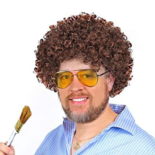 Kahve Renk Kıvırcık Afro Bonus Peruk