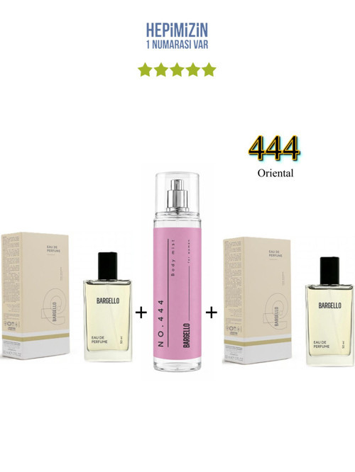 444 + 444 Kadın Parfüm Edp 50 ml Oriental + No: 444 Kadın Body Mist Edt 210 ml Oriental -Mnms444bmset