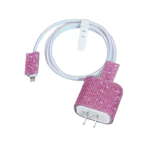 Taşlı Şarj Aleti Koruyucu 4in1 Set