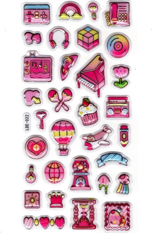 Sticker Kabartmalı Stiker Defter Planlayıcı Etiket (Lde022)-19x9cm - Nostaljik Telefon