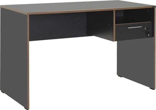 Concept Kilitli Çekmeceli Çalışma Masası-Antrasit-Kontra 120x75x60 cm (GxYxD)