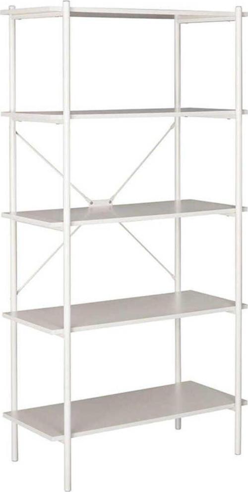Retro 5 Raflı Metal Kitaplık-Vizon 80x163x40 cm