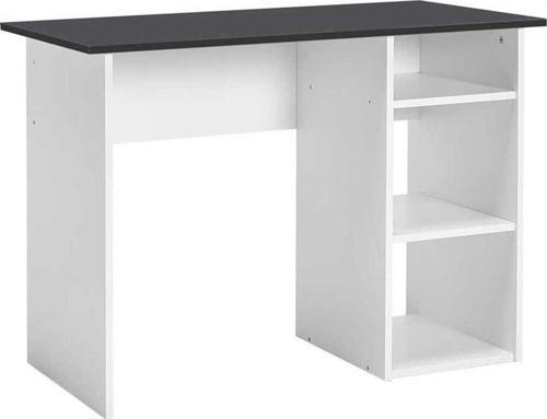 Vera 3 Raflı Çalışma Masası-Beyaz-Antrasit 101x75x45 cm (GxYxD)