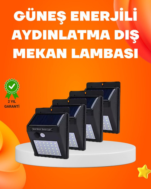 Montajlı Güneş Enerjili Duvar Tipi Aydınlatma – 8 Saat Çalışma Süresi - TEOLSA6076-8004