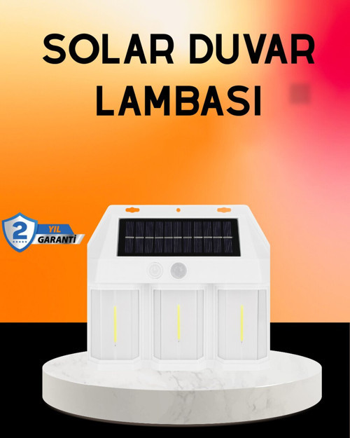 Güneş Enerjili 3 Modlu Duvar Apliği – Bahçe ve Garaj Aydınlatması - TEOLSA9468-5510