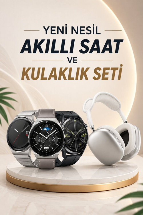 Yeni Nesil Sesli Görüşme Akıllı Saat ve Powerbank Çoklu Şarj Girişli Bluetoo - TEOLSA2020-7