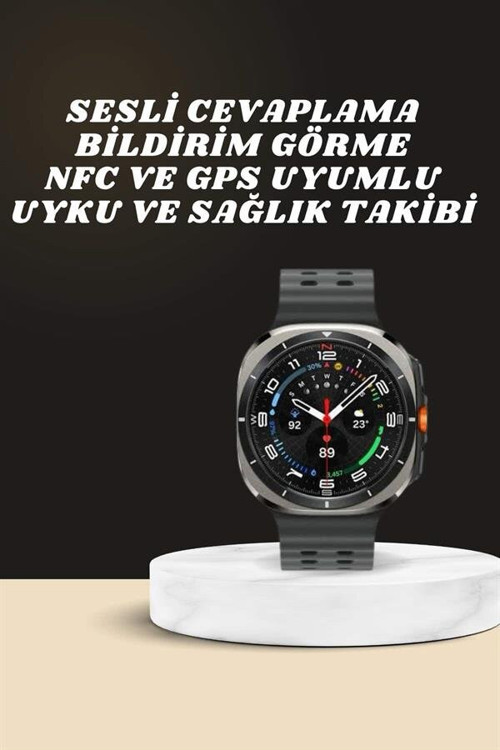 Akıllı Saat Amoled Ekran Bluetooth Bağlantılı Sağlık Takibi GPS Uyumlu - TEOLSA3583-6439