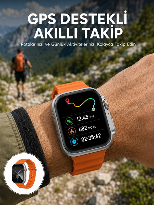 Yeni Nesil Çağrı Cevaplayabilen 47 MM Titreşimli Çok Fonksiyonlu Akıllı Saat - TEOLSA7216-1