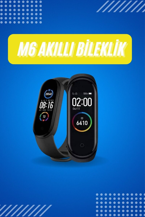 Akıllı Uyumlu Bileklik M6 Adımsayar Spor Modları Çağrı Görme Türkçe Menü - TEOLSA7831-60