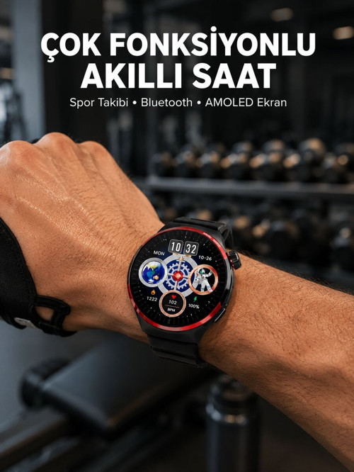 Spor ve Sağlık Takipli Akıllı Saat Kablosuz Şarj Yeni Nesil - TEOLSA2842-1168