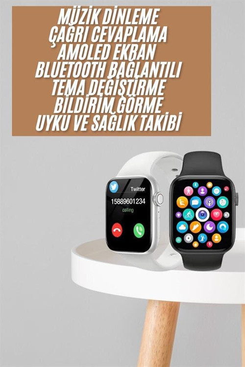 1.83 İnç Akıllı Saat Android ve İOS Uyumlu Çağrı Cevaplayabilen Adımsayar G - TEOLSA8962-3