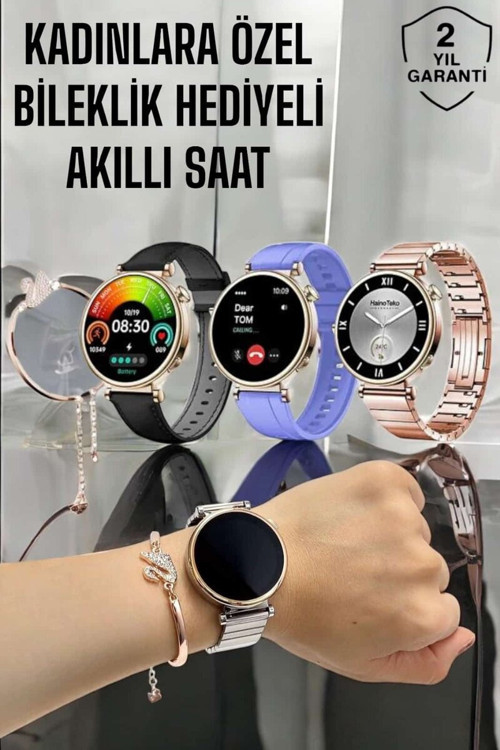 Akıllı Saat Kadınlara Özel Arama Cevaplayan Bluetooth Bağlantılı - TEOLSA6288-7872