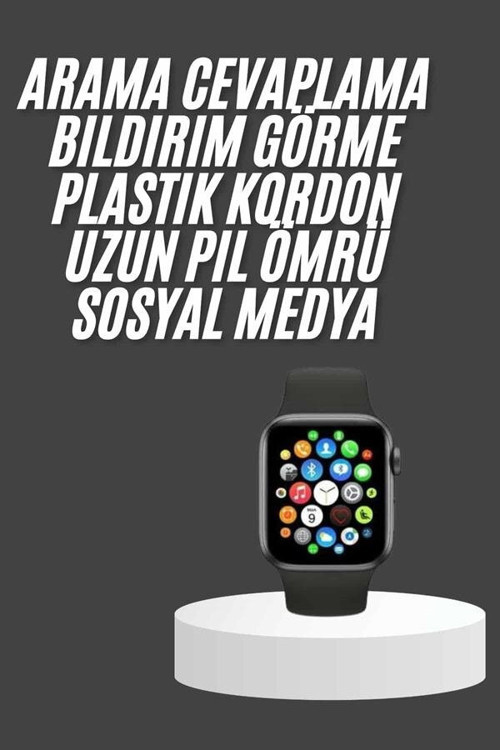 Akıllı Saat Çok Fonksiyonlu Uyku Takibi Adımsayar Nabız Ölçer Arama Cevaplaya - TEOLSA6567-8