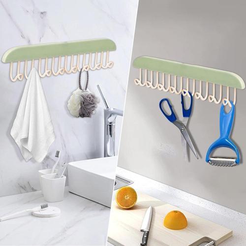 8 Kancalı Yapışkanlı Duvara Monte Renkli Askı Mutfak Askısı Banyo Askısı Kancalı