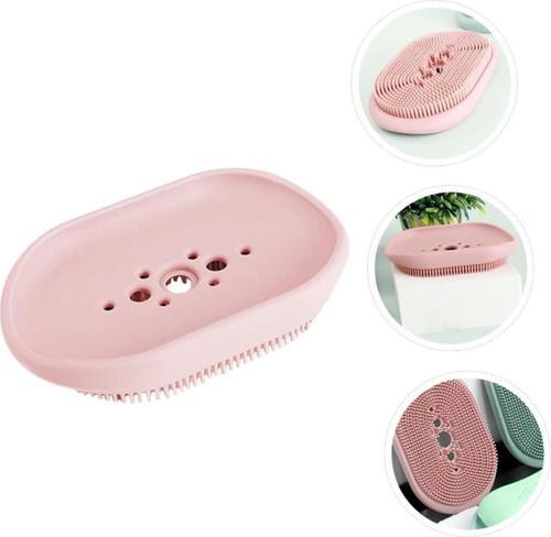 Silikon Sabunluk Fırçalı Sabunluk Çok Amaçlı Lavabo Banyo Temizlik Fırçası Katı Sabunluk