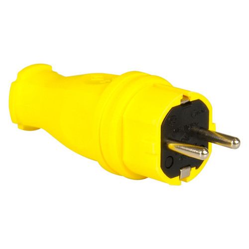 TP Electric 3101-301-0700 Vidalı Bağlantı 16A Kauçuk Düz Fiş Sarı