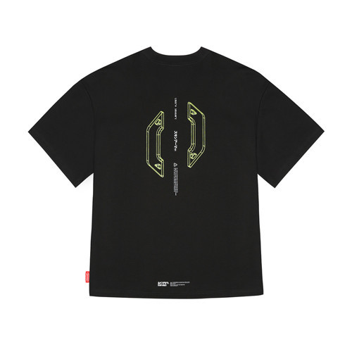Cypher Kısa Kollu Oversize Unisex Bisiklet Yaka Siyah Tişört X Large