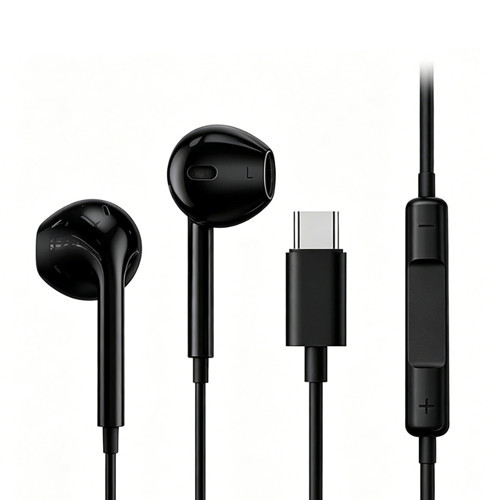 J01 3D Stereo Ses Destekli Type-C Kulakiçi Kulaklık Siyah