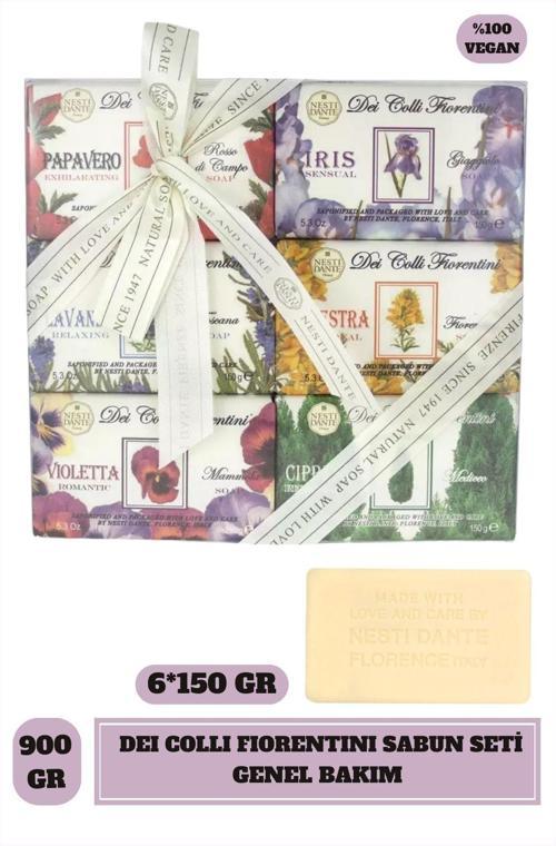 Sabun Seti Dei Colli Fiorentini 6 Çeşit Kokulu Vegan Bakım 6 x 150 Gr