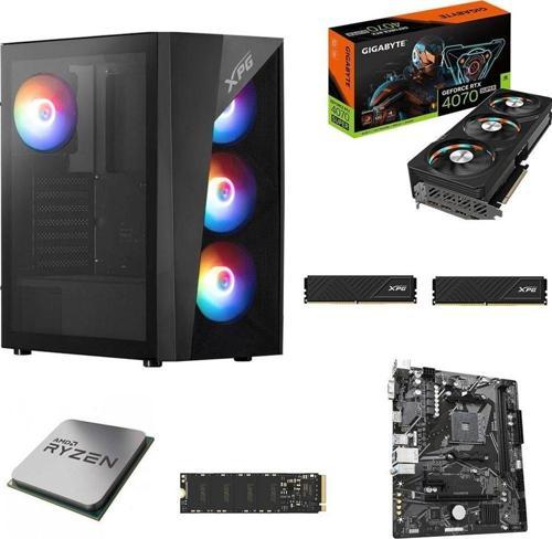 AMD 5700X-GIGABYTE GeForce RTX 4070 SUPER GAMING OC-A520M K DDR4-LEXAR 512GB-XPG 16GB DDR4