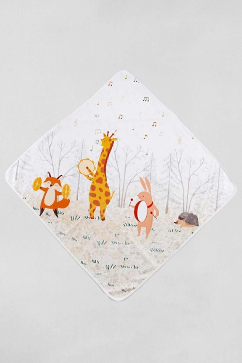 Sihirli Orman %100 Pamuk Kundak Baskılı 75x75 cm