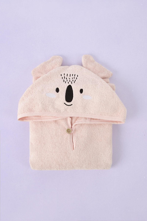 Cutie Çift Taraflı %100 Pamuk Panço Pembe