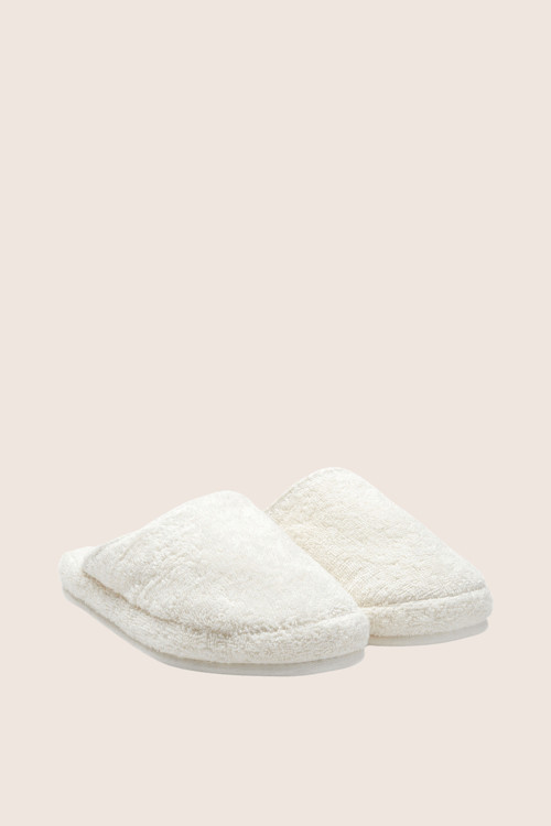 Marble %100 Pamuk Unisex Havlu Terlik Krem