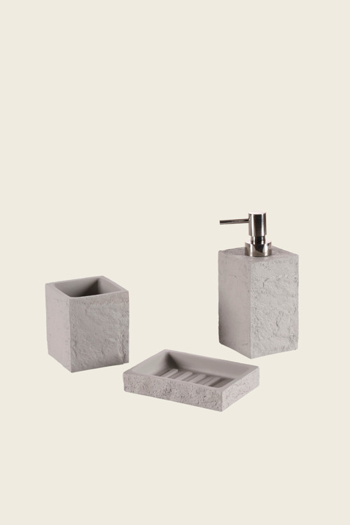 Terra 3 Parça Banyo Seti Gri