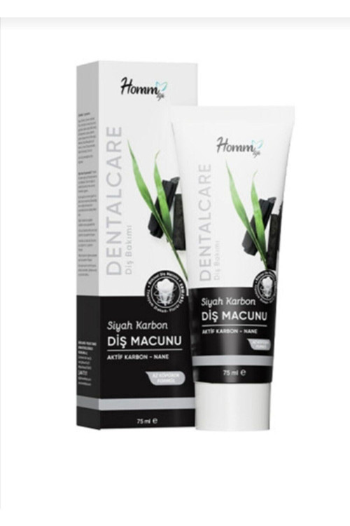 Homm Lıfe Siyah Karbon Diş Macunu (Florür içermez)75 ml Diş Lekeleri Için