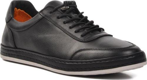 245535 Siyah Hakiki Deri Erkek Günlük Ayakkabı