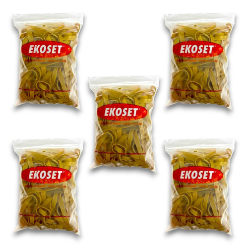 Kauçuk Ekstra Kalın Paket Lastiği 130x10mm 500 Gram 5li Paket
