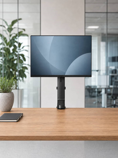 17"-32" Ergonomik Yükseklik Ayarlı Tek Monitör Standı, 8kg Taşıma Kapasitesi