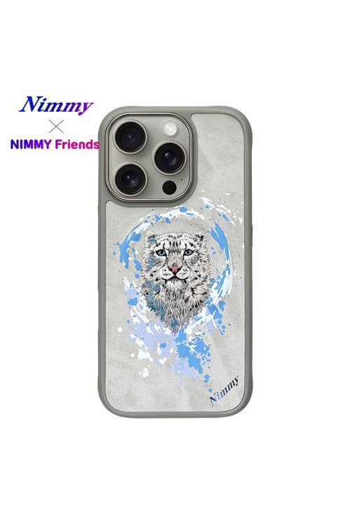 iPhone 16 Pro Uyumlu | 3D Suni Deri Üstüne Gerçek Nakış İşlemeli Leopar Desenli Kılıf 2.0