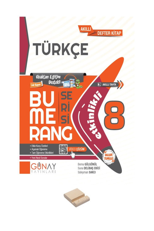 LGS 8.Sınıf Bumerang Türkçe Konu Anlatımlı Soru Bankası ve Telefon Standı