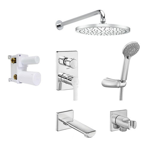 Eca Luna Ankastre Duş Seti - 3 yollu / 7 parça set - ECA.ANKSET.BD312