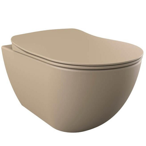 Free Rim-Off Kanalsız Asma Klozet (Capuccino Mat) FE322 Kapak Hariç