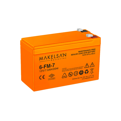 VLRA 7AH 12v TSE, Kuru Tip UPS+Güvenlik Aküsü