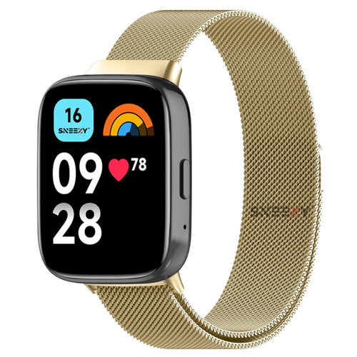 Redmi Watch 3 Active İle Uyumlu Metal Hasır Kordon Woven Wire Metal Tasarım Kordon
