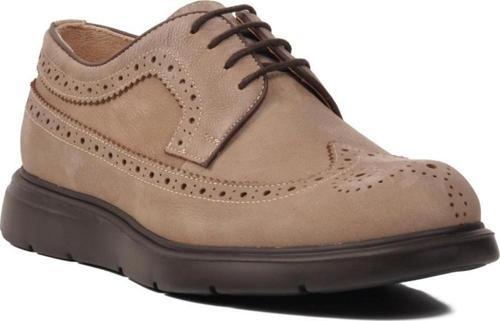 Premium 33281 Vizon Nubuk Hakiki Deri Erkek Casual Ayakkabı