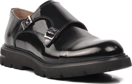 Premium 33284 Siyah Rugan Hakiki Deri Erkek Casual Ayakkabı