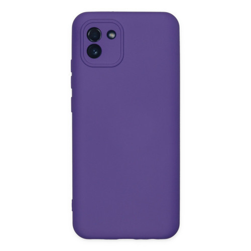 Samsung Galaxy A03 Kılıf Nano içi Kadife Silikon - Mor
