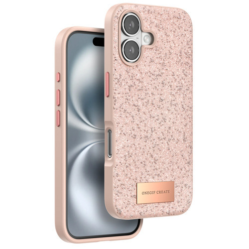 Apple iPhone 16 Bright Simli Kapak - Pembe