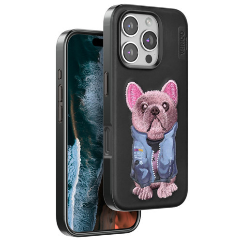 Apple iPhone 16 Pro Cute Desenli Kapak - Siyah