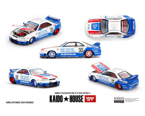 1:64 Kaido House Nissan Skyline GT-R R33 BFTHR V1 KHMG213 Diecast Model Araba