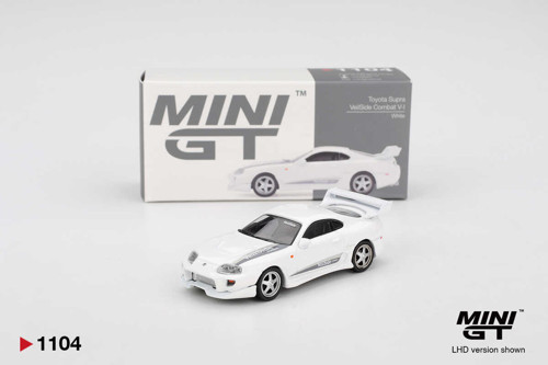 1:64 Toyota Supra VeilSide Combat V-I White JDM Diecast Model Araba MGT01104