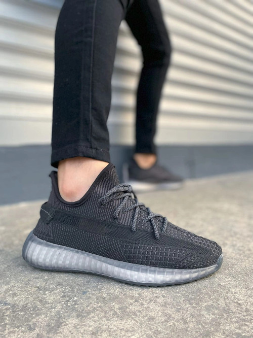 Morven Erkek , Kadın Triko Sneaker Ayakkabı – Günlük Bağcıklı Hafif Spor Modeli - Siyah