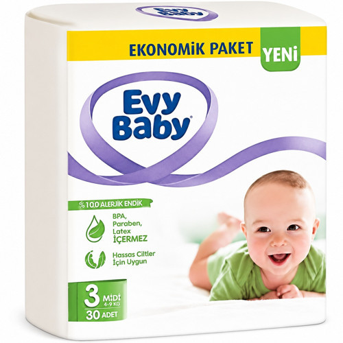 Bebek Bezi 3 Beden 5-9 KG Midi 30 Adet Ekonomik Pk