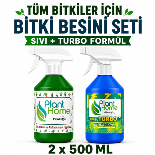 Bitki Besini Seti Genel Sıvı Besin ve Turbo Booster 2 x 500 ml